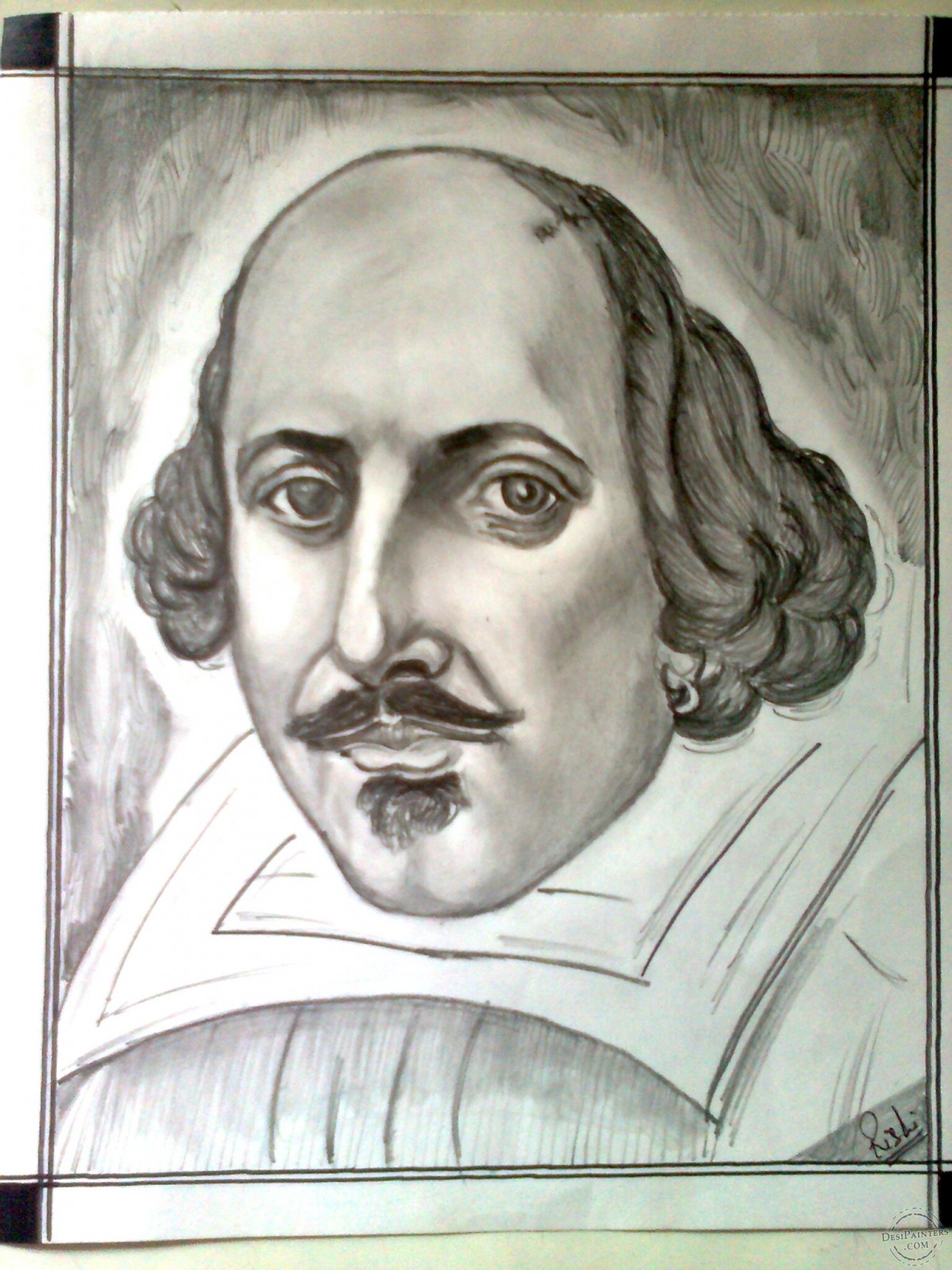 Pencil Sketch Of William Shakespeare | DesiPainters.com