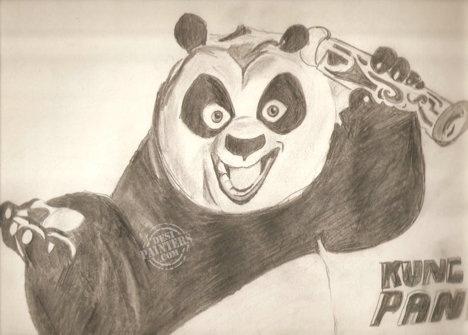 how to draw cute panda with love easy step by step . pencil drawing  tutorial Panda drawing. - YouTube