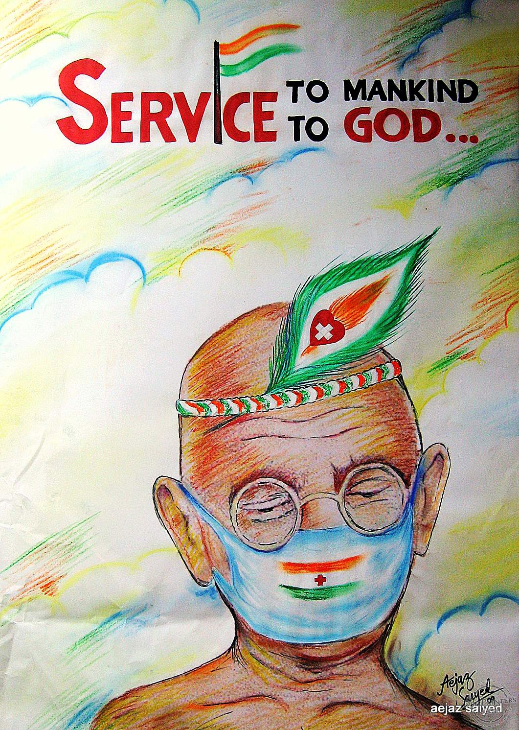 Gandhiji drawing||outline ||sketch - YouTube