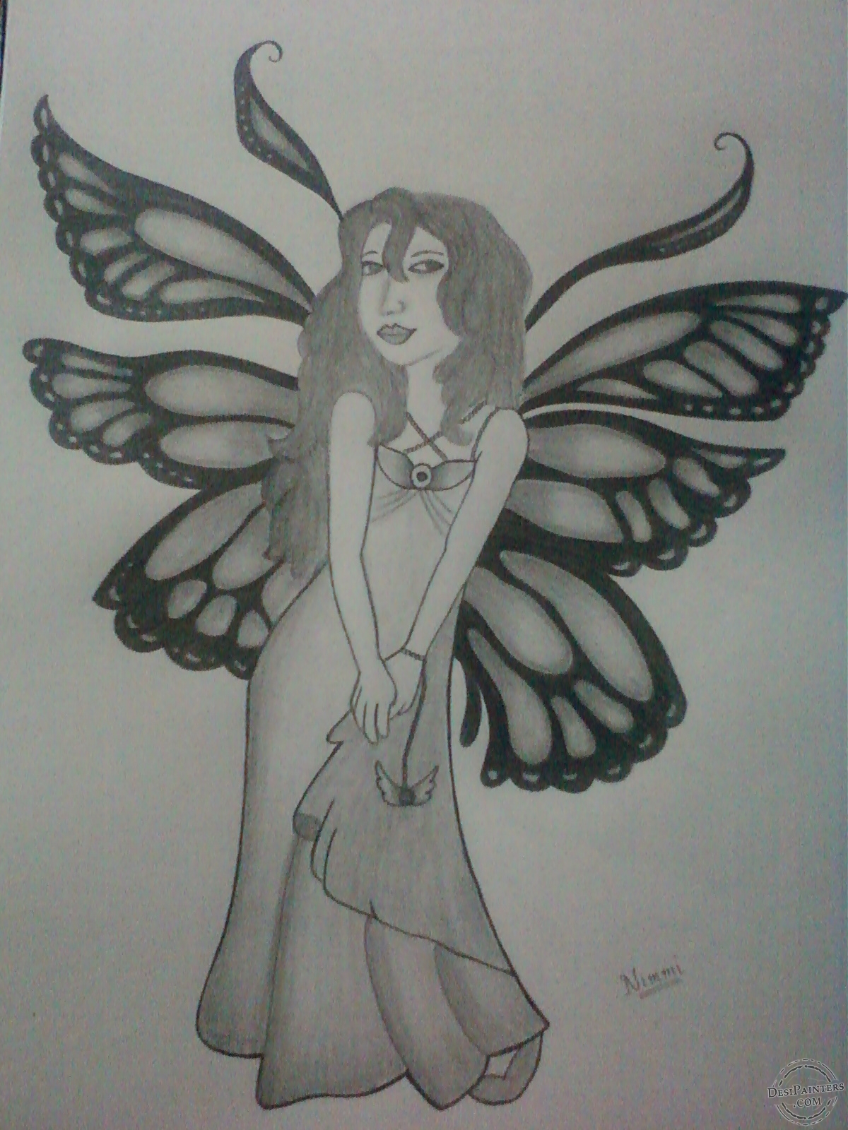 angels pencil drawings