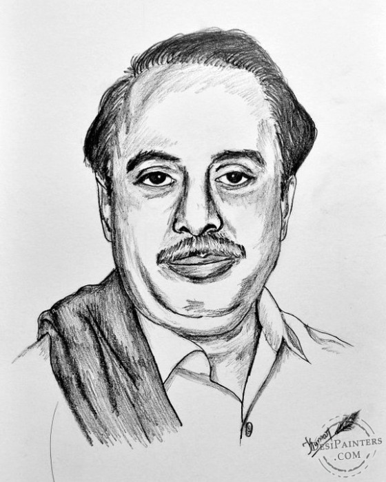 Dr. B. R. Ambedkar Pencil Sketch - Desi Painters