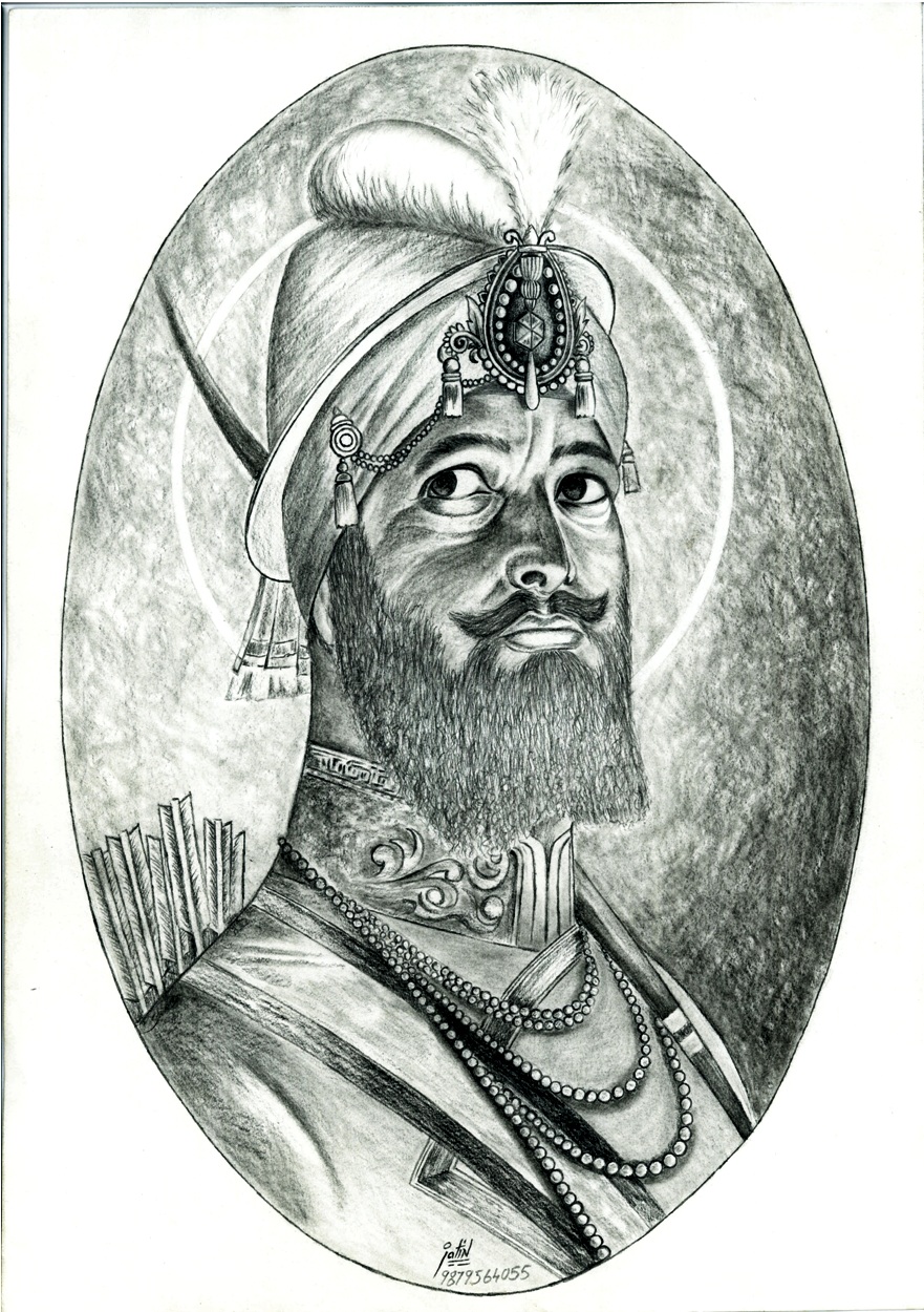 Painting Of Shri Guru Gobind Singh Ji - Desi Painters