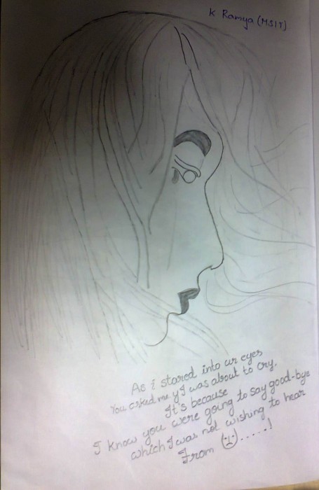 Pencil Sketch Of A Sad Girl - DesiPainters.com