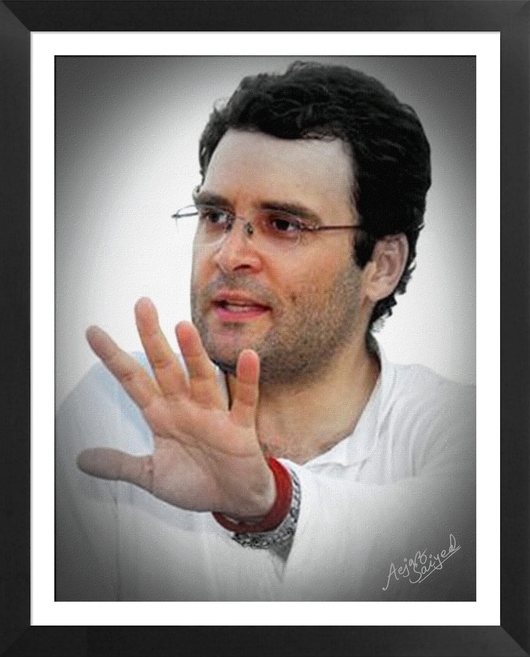 Digital Painting Of Rahul Gandhi - Desi Painters