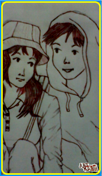 Pencil Sketch Of A Love Couple | DesiPainters.com