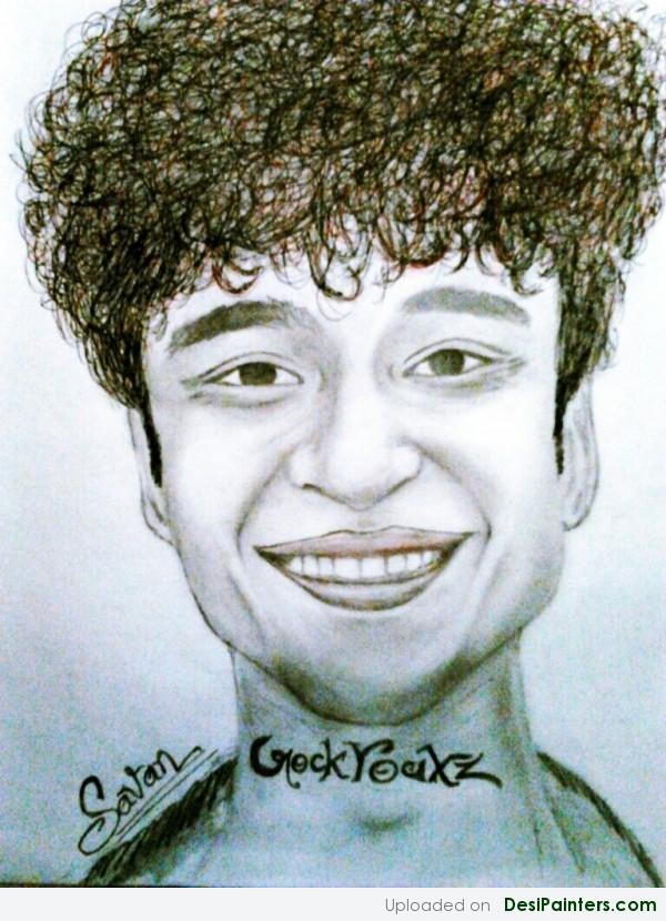 Pencil Sketch Of Crockroaxz (Raghav Juyal) - DesiPainters.com