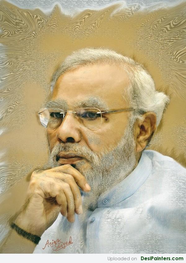 Digital Painting Of Narendra Modi - DesiPainters.com