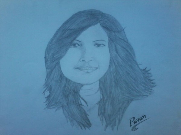 Pencil Sketch Of A Girl By Pavan Jethewad - DesiPainters.com