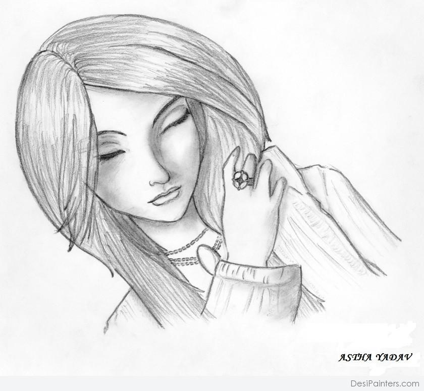 Beautiful N Cute Sad Doll Pencile Sketch Love Pencil Drawings, cute drawing  HD phone wallpaper | Pxfuel