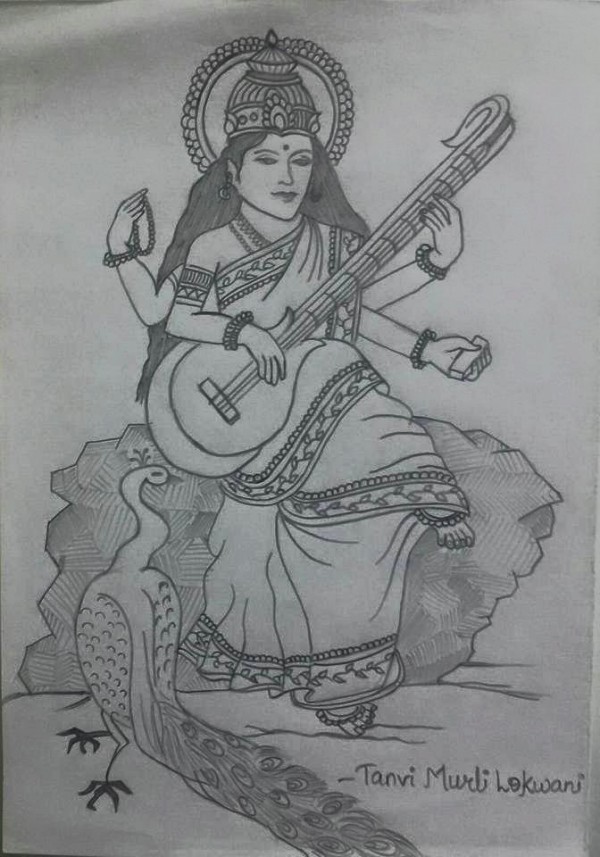 How To Draw Mandala Art Of Maa Saraswati Zentangle Doodle Art 44530 | Hot  Sex Picture