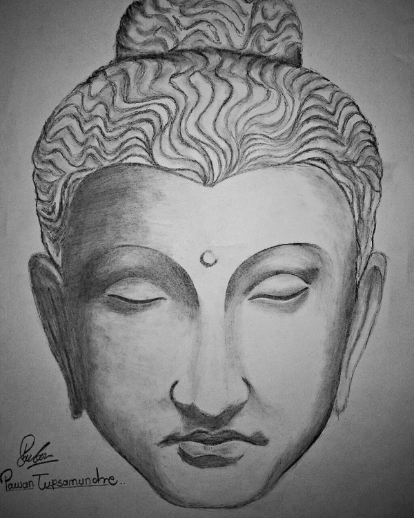 Laughing Buddha Pencil Drawing... - Mahesh Pendam Art | Facebook