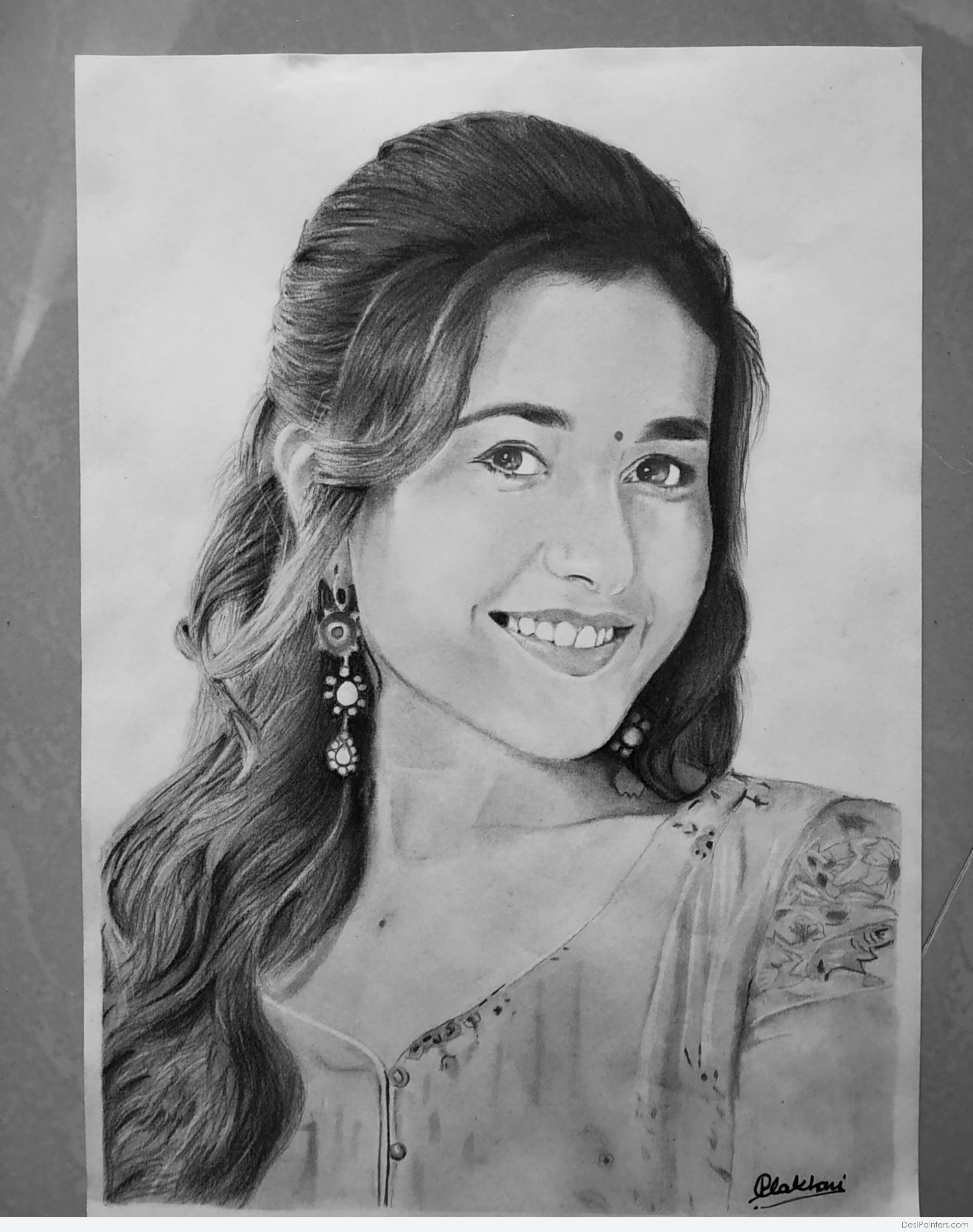 Wonderful Pencil Sketch Of Raashi Khanna | DesiPainters.com