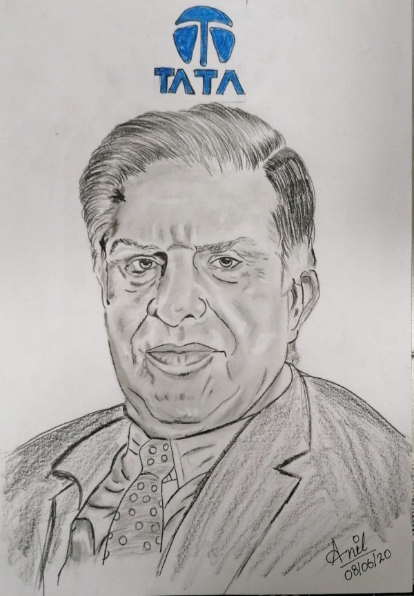 Pencil Sketch of Mr. Ratan Tata