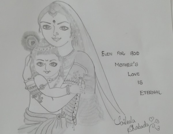 lord Krishna with Yashoda