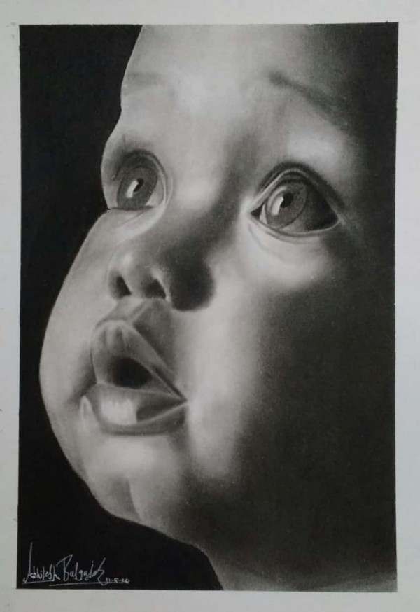 Portrait  of cute Baby - DesiPainters.com