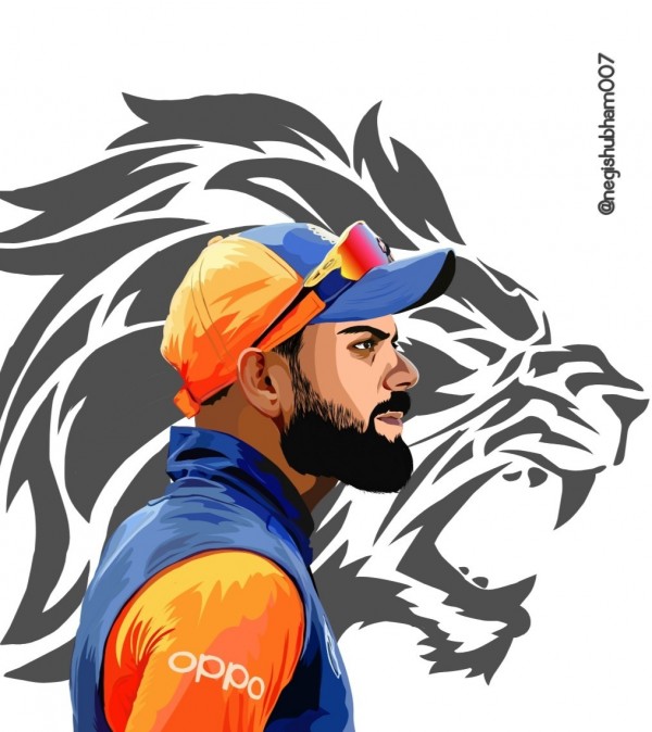 Virat Kohli vector art - DesiPainters.com