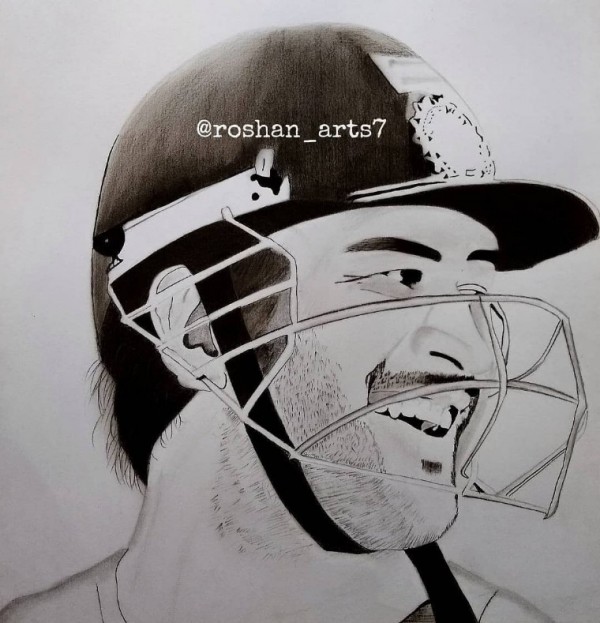 MS Dhoni SKetches by Roshan Arts