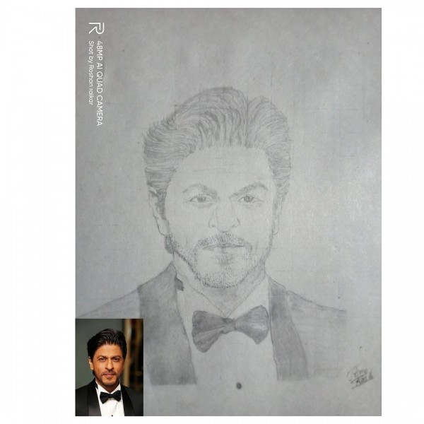 Sharuk khan the king khan's potrait sketched by me :its me rosh