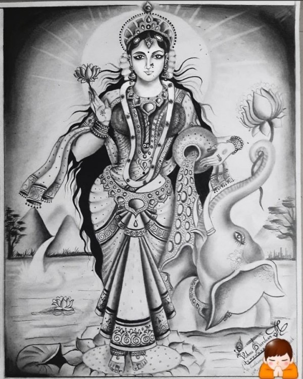 Mahalakshmi Devi - DesiPainters.com