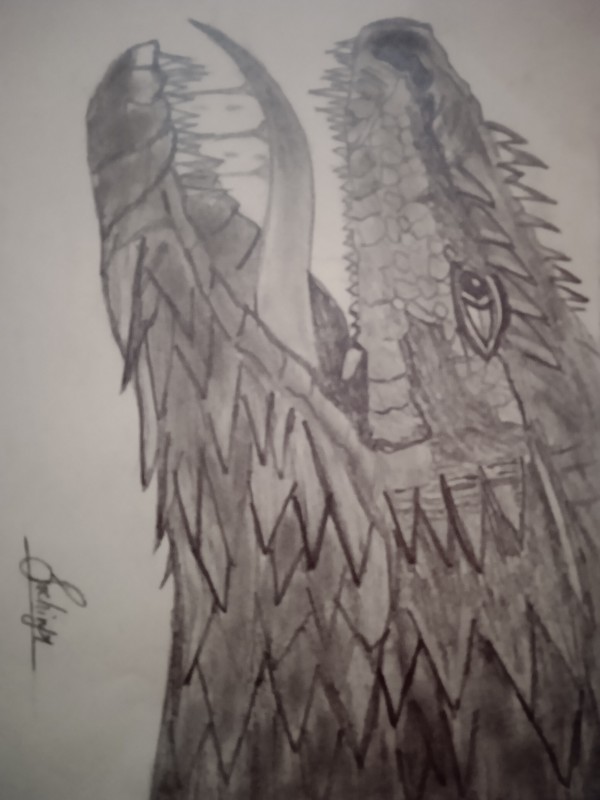 Dragon sketch - DesiPainters.com