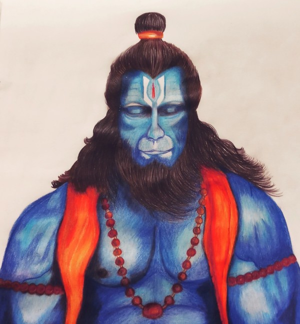 Hanuman ji Sketch - DesiPainters.com