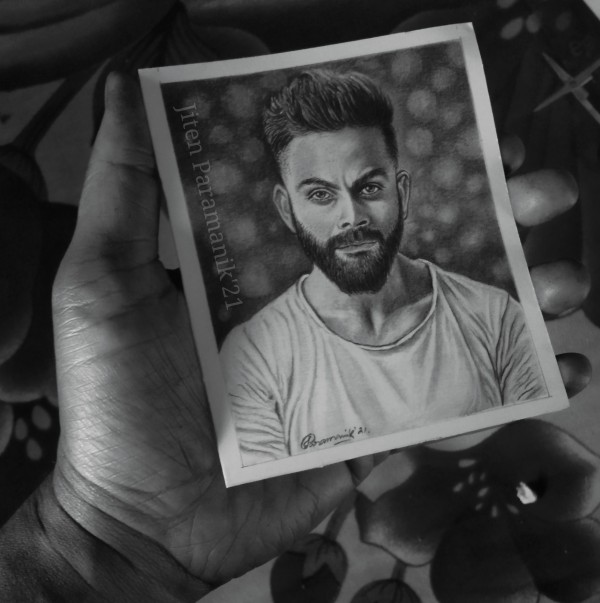 Virat kohli art by Jiten Paramanik