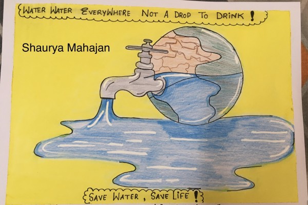 Save water poster - DesiPainters.com