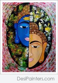 SHIV BUDDHA - DesiPainters.com