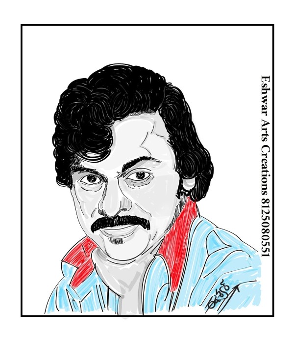 Chiranjeevi birth day special painting 2023