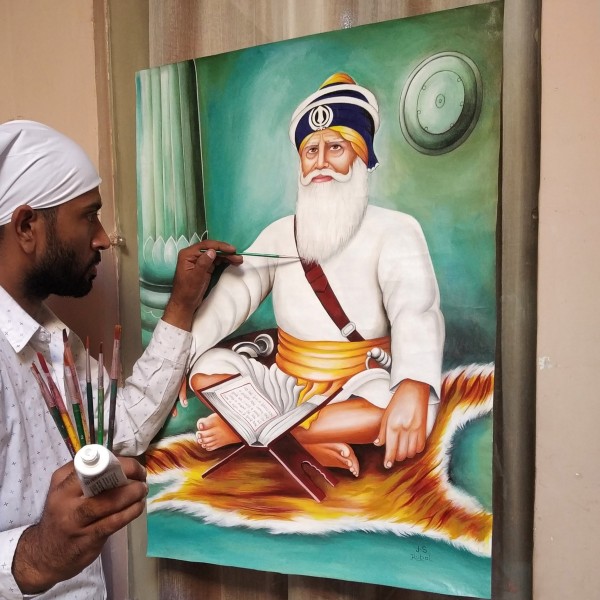 Painting of Dhan Dhan Baba Deep Singh Ji - DesiPainters.com