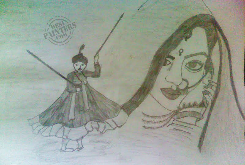 Neha Art Gallery - Series Rajasthani Women A4 size sheet Pencil Sketch |  Facebook