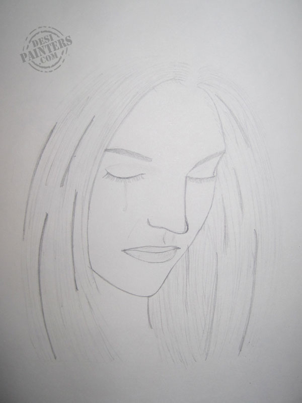 Sad girl drawing | sad drawings easy | simple drawing | easy drawing for  girls | drawing for girls | Sad girl drawing | sad drawings easy | pencil  drawing | easy