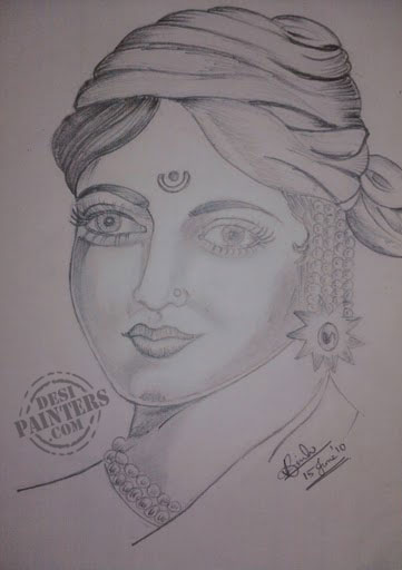 Rani lakshmi bai drawing / Jhansi ki rani drawing / kittur rani chennamma /  freedom fighters drawing - YouTube